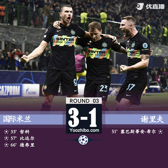 国米3-1谢里夫获首胜 哲<a href=/shijieqiuxing/lanqiu_jingcai/120.html target=_blank class=infotextkey>科比</a>达尔互相传射徳弗里破门